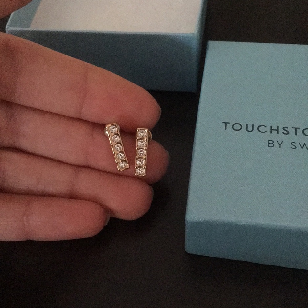 Touchstone crystal by Swarovski earrings